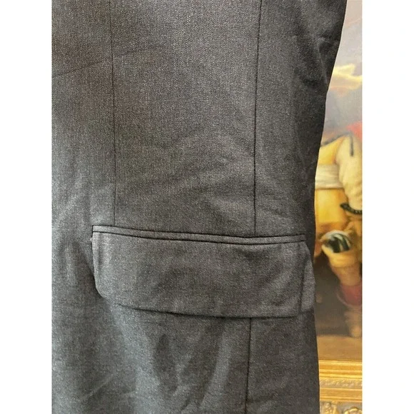 Hickey Freeman 42R USA Made Loro Piana Tasmanian‎ Super 130's Gray 2Btn Blazer